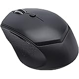 Amazon Basics 6-Button 2.4GHz & Bluetooth Wireless Mouse, Standard, Black