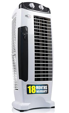 iBELL DELUXE Tower Fan with 25 Feet Air Delivery, 4-Way Air Flow, High Speed,Anti Rust Body (Black)