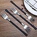 Jue High Quality Forks Set of 8 Stainless Steel Flatware Sets 18/10 Vacuum plating Black