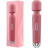 bed geek Handheld Cordless Personal Massager with Memory Feature Waterproof USB Magnetic Rechargeable Massage 12 Vibration Patterns 3 Speeds Skin Soft Silicone (Pink)