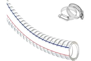 PEISONGFEI 3/4 Inch ID x 1 Inch OD Heavy-Duty Steel Wire Suction PVC Flexible Tubing High Pressure UV Chemical Resistant Thick Vinyl Hose Tube, 3FT