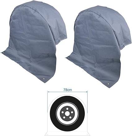 4er Set Radabdeckungen Für Wohnwagen & Wohnmobile - 600D Oxford Mit PU-Beschichtung