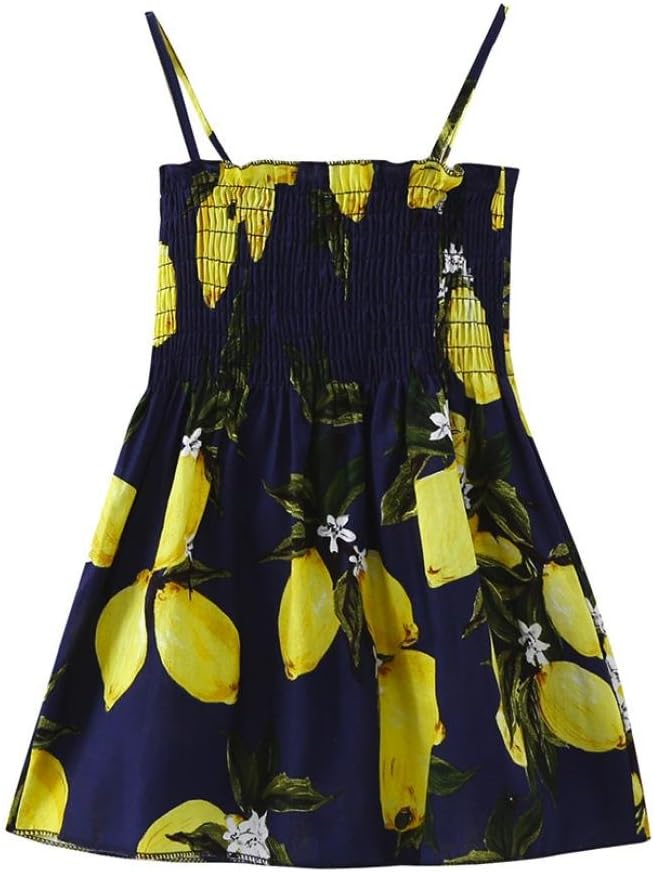 Lavany Little Girls Dresses Flower Print Off Shoulder Cute Baby Girl Dress Sundress