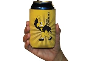 VICTORYSTORE 6-Pack University of Iowa Can Coolers Iowa Hawkeyes Can Coolers Perfect for Tailgating, Officially Licensed (Fighting Herky #8)
