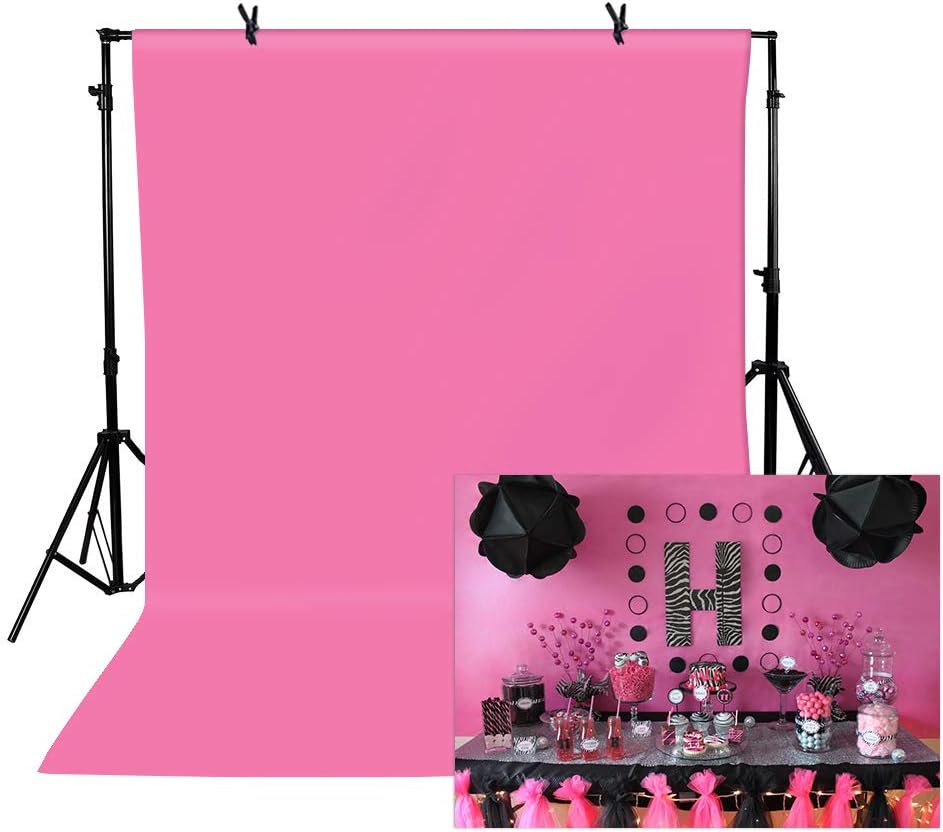 5x7ft Pink Backdrop for Photography Solid Millennial Pink Background Muslin Fabric High Density Portrait Screen for Girls Party TV Recording Photo Video Studio Art Props TAY005