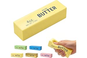 Doh Butter Squishy, Soft Scented Fidget Squishy, Butter Squishy Toy, Cream Scented Butter Squeeze Toy，Slow Rising Butter Stick Stress Relief Toy for Relaxation,Office Desk Decor (Yellow)