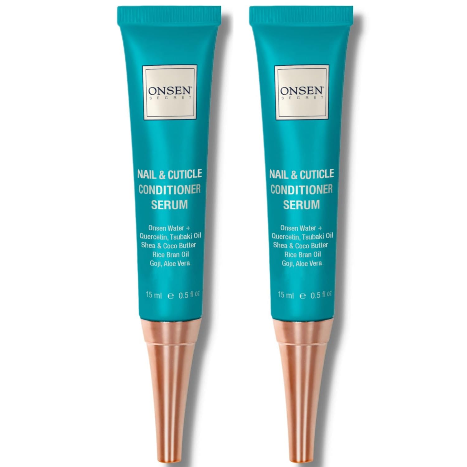 Onsen Nail & Cuticle Cream Treatment w/Japanese Tsubaki, Jojoba & Lavender Oil, Shea Butter - Strengthens Nails, Softens Cuticles - Daily Repair Care - 2x15ml — image 1