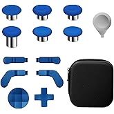 13 in 1 Metal Thumbsticks for Xbox Elite Series 2 Controller,Accessories Parts for Xbox One Elite 2,Gaming Accessory Replacement,Metal Mod 6 Swap Joystick,4 Paddles,2 D-Pads,1 Tool,Blue