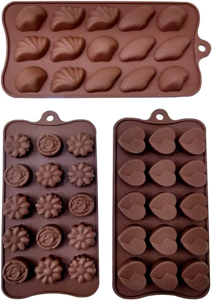 Allmart Enterprise Silicone Chocolate Moulds Set of 3