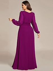 Ever-Pretty Women's Round Neck Long Sleeves Pleated
