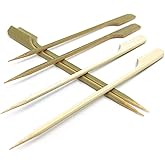 HOPELF 7 inch Bamboo Paddle Picks Skewers for Cocktail，Fruit Kabobs，BBQ，Kitchen，Grilling，Barbeque Snacks.Wood pick More Size 