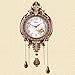 Aero Snail Large Size Retro Vintage Imperial Style Elegant Silent Wood Metal Wall Clock with Swinging Pendulum
