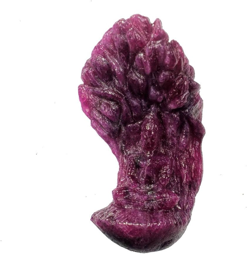 Buddha Ruby Zoisite Carving Bodhi Tree 15mm