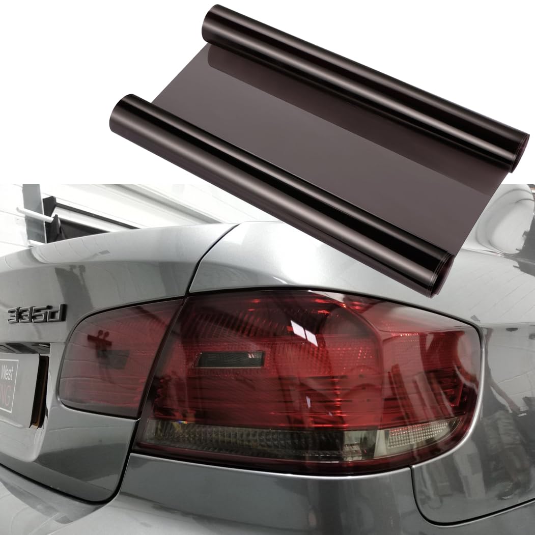 NewL 12 by 48 inches Self Adhesive Auto Car Tint Headlight Taillight Fog Light Vinyl Smoke Film Sheet Sticker Cover (light black)