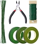Nuoshen Floral Arrangement Kit with Wire Cutter, Tapes, 26/22 Gauge Floral Wire view 1