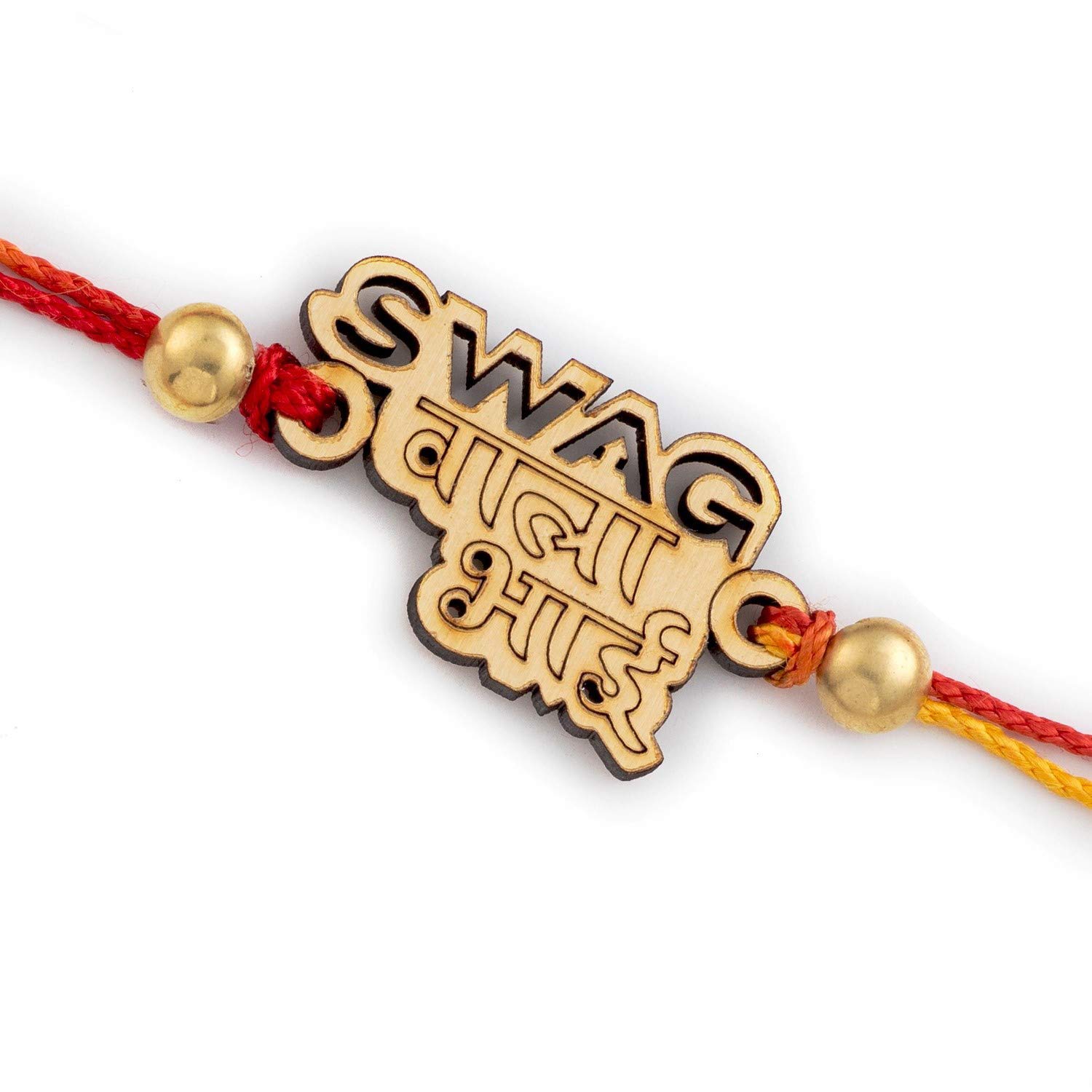 aapno rajasthan swag wala bhai motif wooden rakhi