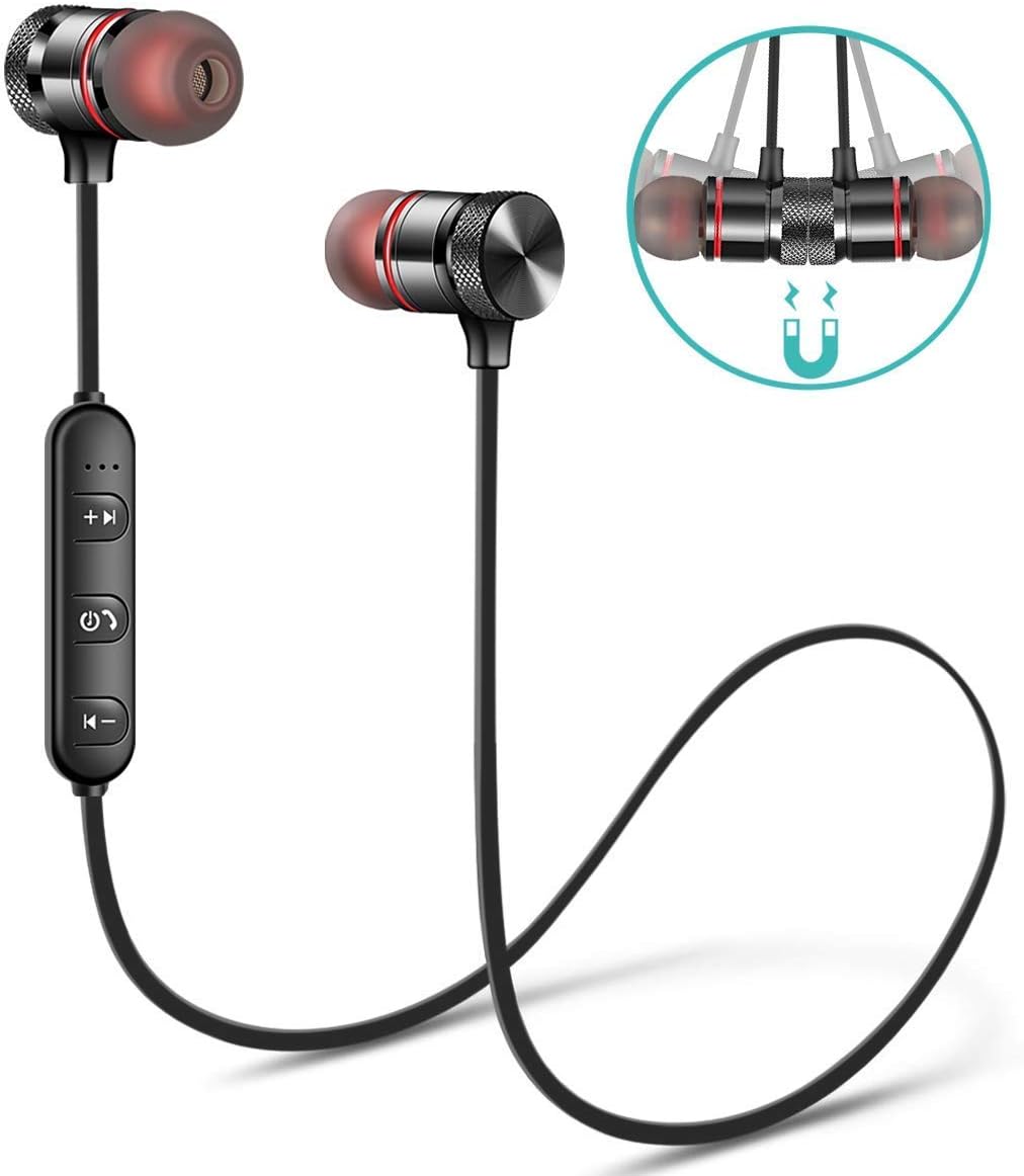 Wireless Earphones, Bluetooth Headphones, 3D Stereo Sound Wireless Earbud, Mini in-Ear Sports Earphones, Noise Cancelling, Workouts, Running, Gym, Work, Home
