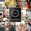 Induction Hob Portable, Single Induction Cooker, Electric Cooktop Hot Plate Ceramic Glass with Sensor Touch LED Display 3 Hours Timer 2000W