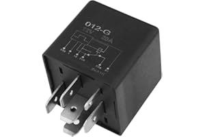 Micro Traders 1pc DC12V/20A 6Pin Windscreen Wiper Relay Motor Car Relay Automatic Wiper Relay High Capacity Wiper Relay, Max Current 40A, Black