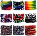 Sojourner Neck Gaiter, Bandana, Buff (9 Pack) - Face Cover for Men, Women, and Teens - Neck Warmer UV Sun Protection Gator (Festival Series 4)