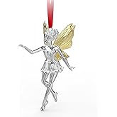 Angel Christmas Ornament-Shiny Silver Christmas Hanging Ornament Deer - Metal Ornament for Holidays Christmas Tree Decorations Keepsake Gift (Angel Girl)