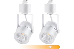 VAYANNKSUN 10W H Track Lighting Heads Dimmable LED Track Light Head Replacement Fixtures Bright 3000K Warm White Ceiling Spotlight for Accent Task Art, Flicker Free CRI90+ 24° 1000lm Pack of 2 (White)