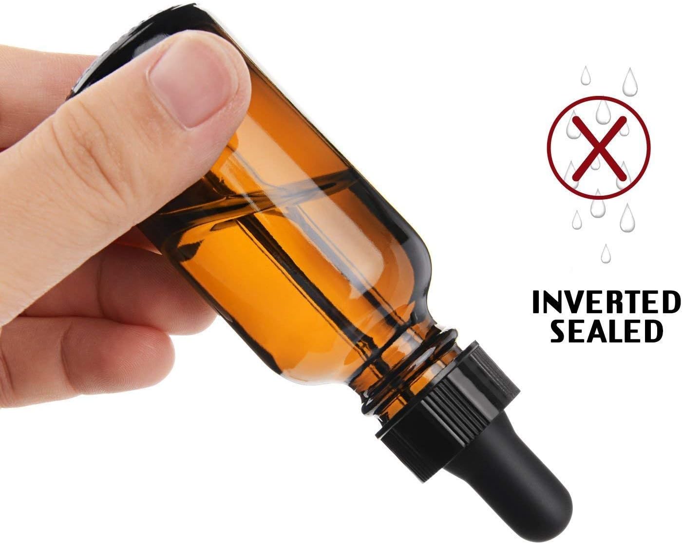 Yesker Amber Glass Bottles for Essential Oils with Glass Eye Dropper 30 ml (1oz) for Essential Oils, Chemistry Lab Chemicals, Colognes & Perfumes (12 Pack): Industrial & Scientific
