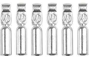 6-Pack For Anderson-Style Terminal Lugs For 50A/120A Connectors, Copper Contacts,6–12 AWG (50A) & 2–6 AWG (120A),For Anderson