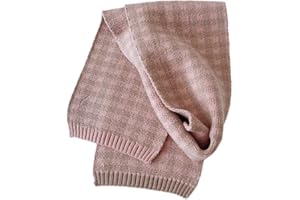 Hi.FANCY Plaid Scarf For Kids Exquisite Craft Fine Stitching Non-shedding New Year Odorless Woolen Fashion Kids Scarf Knitted