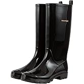 planone Tall Rain Boots Women Fashion Waterproof Boots for Women Light Outdoor Garden Shoes Muck Boots for Ladies Non Slip Work Shoes Rubber Boots with Premium Comfort Insole