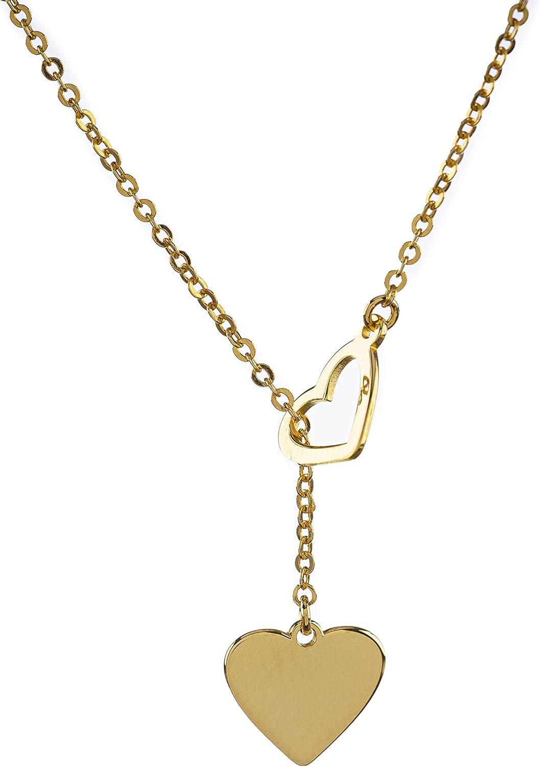 A ARMARIO Joyería - Collar Corbatín largo con colgante de corazón