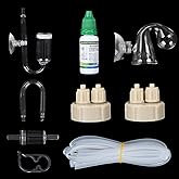CO₂ Level Indicator Reagent for Aquarium Fish Tank Test Kits Glass Aquarium Water C02 Drop Checker Container DIY CO2 Reactor Bottle caps Kits and so on