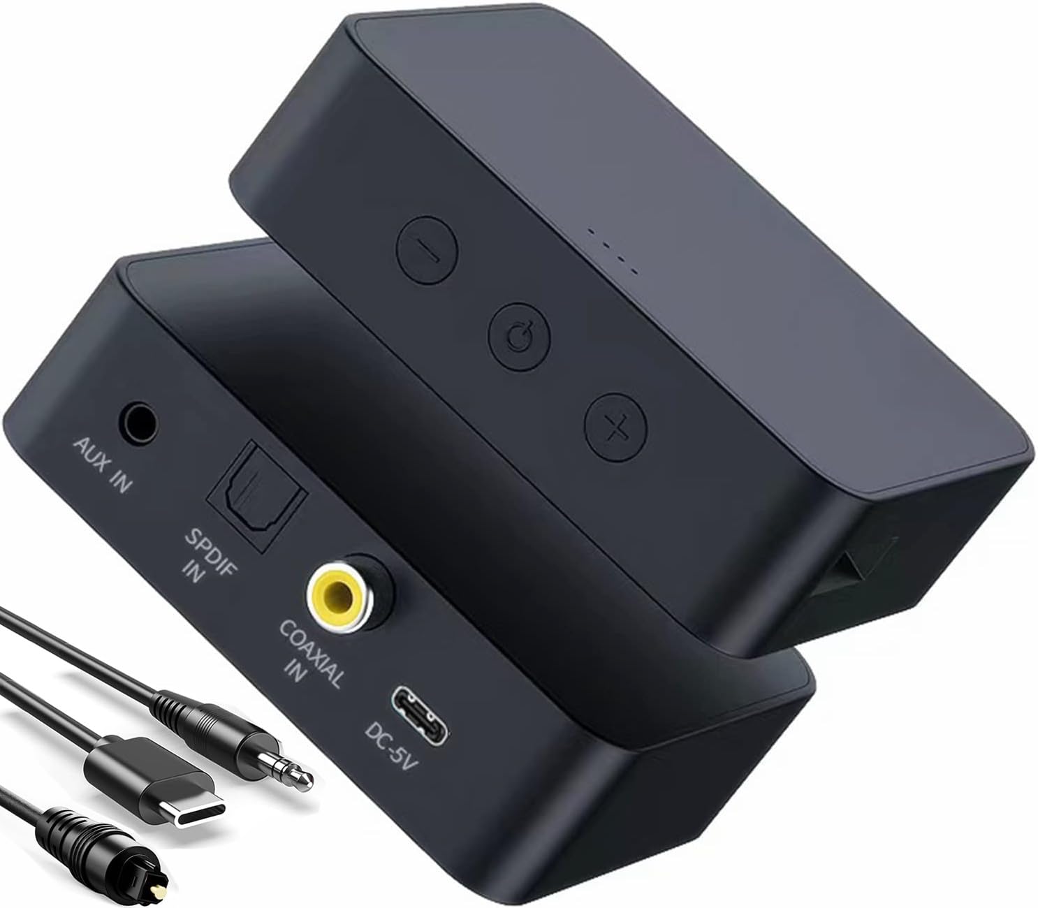 Photo 1 of Bysimilai Optical Bluetooth Transmitter for TV/PC to Wireless Headphone/Speaker with Volume Control, Low Latency Bluetooth 5.0 Audio Adapter with HD Sound,AUX/Optical/Coaxial Audio Inputs