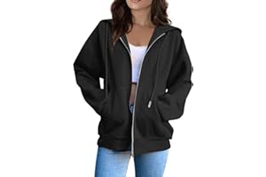 BAXLIMEK Zip Up Hoodies for Women,2023 Fall Outfits Casual Long Sleeve Hoodies Outerwear,Trendy Oversized Sweatshirt Coats
