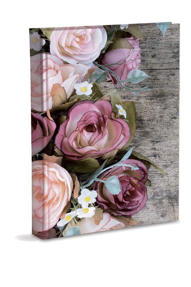 Mareli Photo Album 23 x 30 cm with 30 Sheets (60 Pages) White with Tissue and Cover in Cover with Matte Laminated Finish, Rose