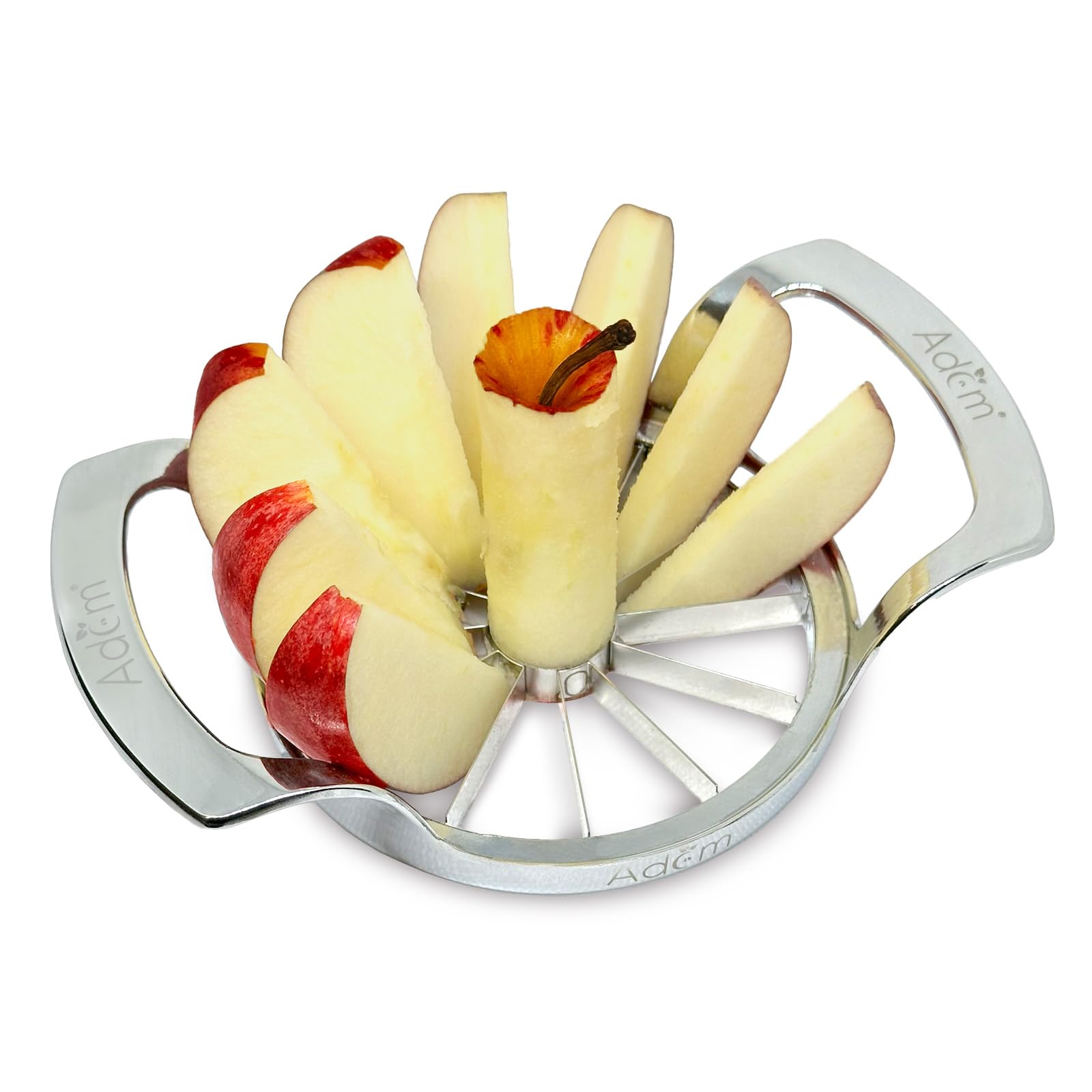 ADAM Stainless Steel Apple Slicer, Kitchen Tool for Fruit Preparation, 12 Pieces Cutting Pattern, Durable, Versatile and Easy to Clean (Apple Slicer)