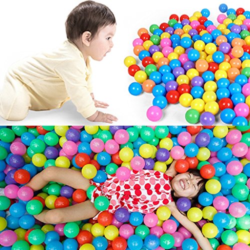 Seaskyer 100pcs 7cm Colorful Soft Plastic Ocean Ball Baby Kid Fun Swim Pit Toy