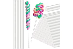 Kamehame 30pcs Acrylic Dowel Rods 0.25x12.2 Inch Round Cake Pop Sticks Cake Topper Rod Acrylic Strip Sticks for DIY Crafts Ha