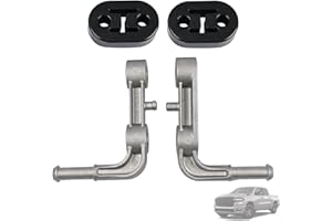 Promrmr Rear Left & Right Exhaust Bracket Muffler Support Assembly 68275662AB 68395841AA Compatible with Dodge Ram 1500 3.0L 5.7L 6.2L 2019-2025 with 2Pcs Hanger Rubber