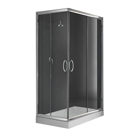 Eckeinstieg Duschkabine 90x70 CM H185 Transparent 6mm Glas Mod. Alabama