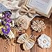 Whaline Natural Handmade Burlap Flowers Including Vintage Burlap Rose Flowers, Jute Twine Burlap Flowers, Burlap Flowers, Burlap Bowknot, 7 Styles for DIY Craft and Wedding Party Decoration (28 Pcs)