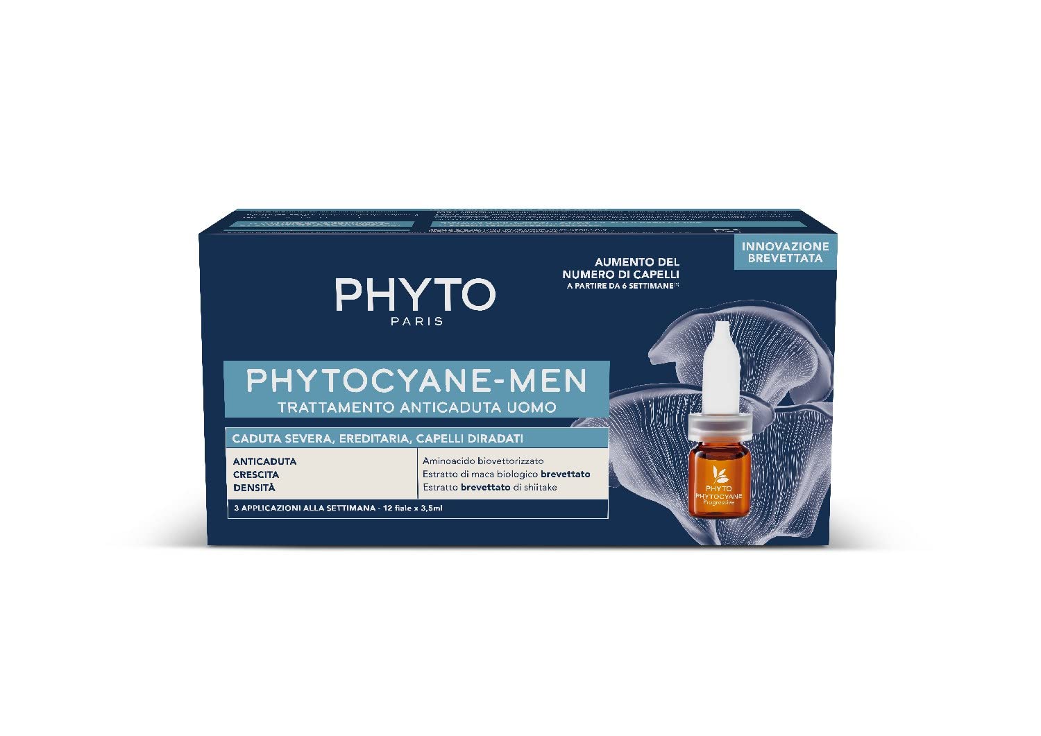 PHYTO Cyane Men Hair Loss Treatment for Men 12 Bulbs