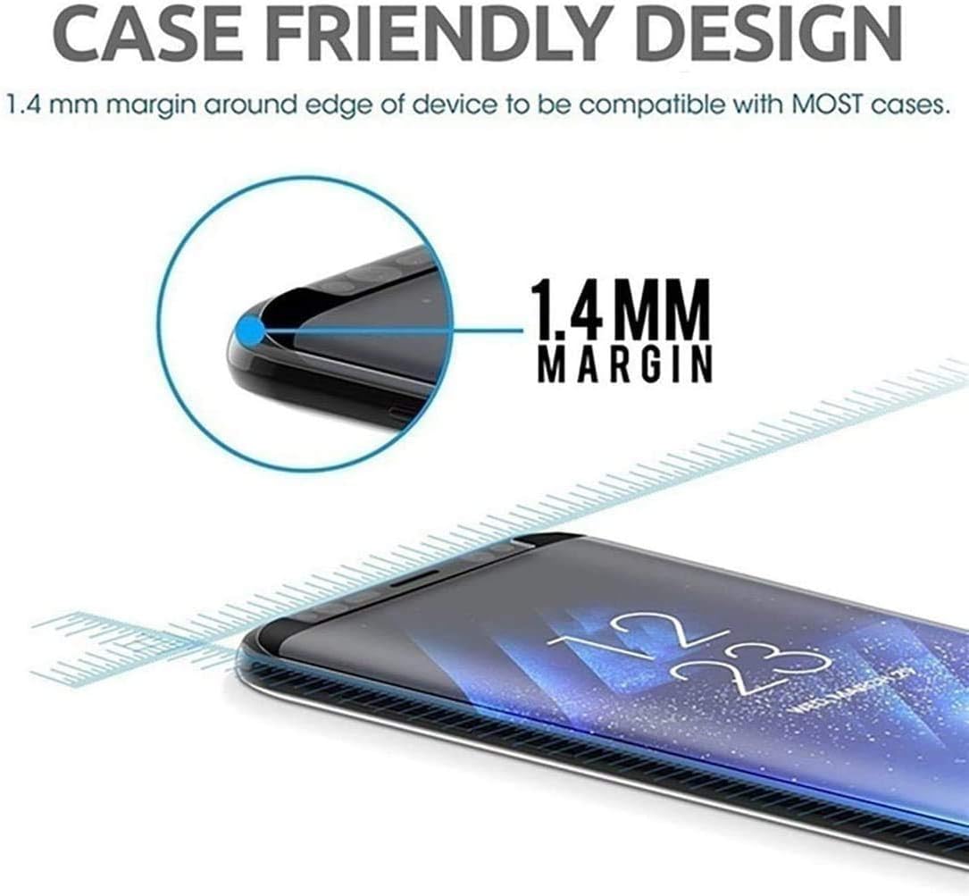Galaxy S8 Plus Screen Protector [2-Pack], Tempered Glass Screen Protector [Full Coverage][Case-Friendly][No Bubbles][Easy to Install] Screen Protector Compatible with Samsung Galaxy S8 Plus