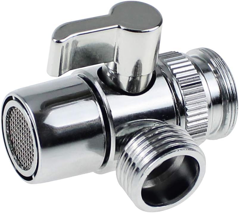 TXErfolg Brass Diverter Valve Bathroom Angle Valve M22 X M24 Connector with 3 Washers for Bathroom Sink Faucets On-Off Valves Kitchen Sink Faucets Shower Pipes