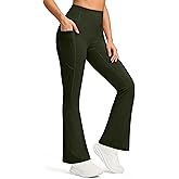 G Gradual Fleece Lined Leggings for Women No Front Seam High Waist Thermal Flare Pants with Pockets for Winter, Hiking, Yoga