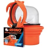 Camco RhinoFlex Clear RV Sewer Hose Elbow with 4-in-1 Adapter - Features a 360-Degree Fitting Rotation and Built-in Gasket fo