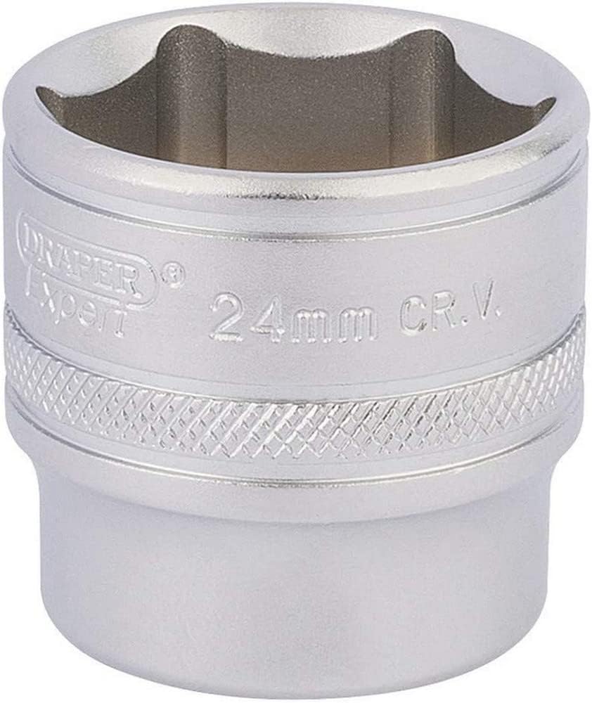 Draper Expert HI-TORQ 6 Point Socket 24mm Deep Spark Plug 3/8" Drive