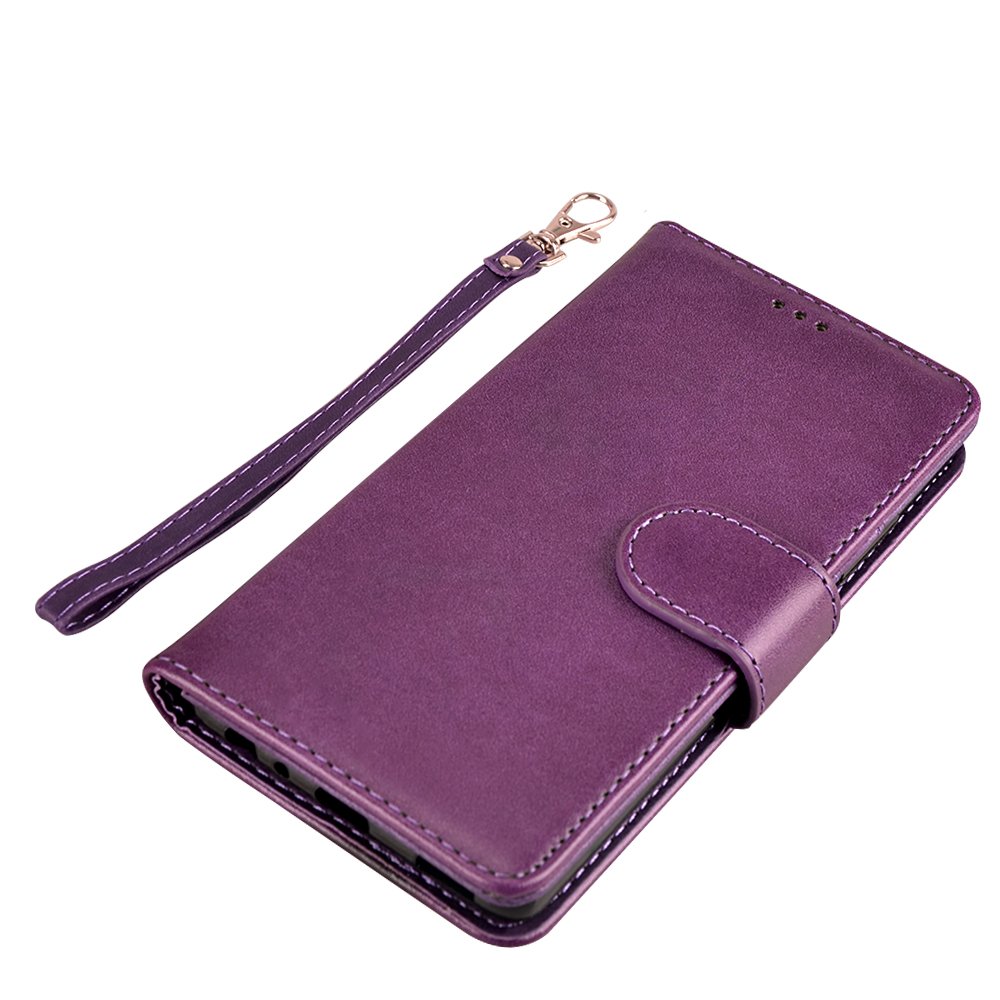 Huawei P9 Case, MagicSky Wallet Case Folio Flip Premium PU Leather Case Cover with Card Holder Slot Pockets, Wrist Strap, Magnetic Closure For Huawei P9 - Purple