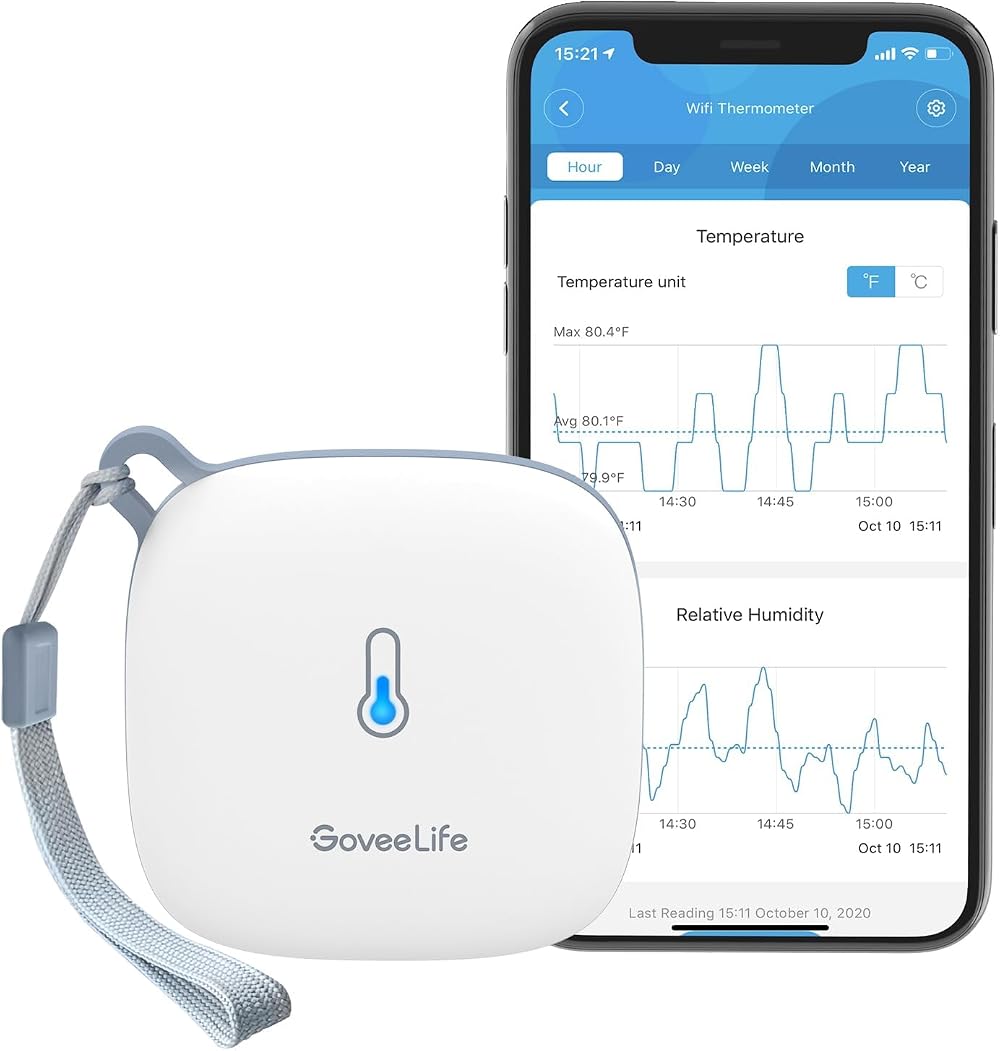 Govee WiFi Room Thermometer Hygrometer 2.4G Temperature Humidity Monitor with