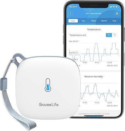 Govee WiFi Room Thermometer Hygrometer 2.4G Temperature Humidity Monitor with
